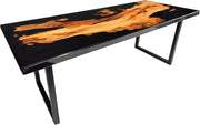 Rectangle Epoxy Resin Dining Table  - Black