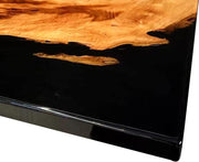 Rectangle Epoxy Resin Dining Table  - Black