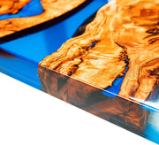 Rectangle Epoxy Resin Dining Table - Beach Pattern