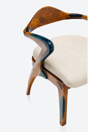 Epoxy Resin Wooden Dining Chair