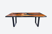 Rectangle Epoxy Resin Dining Table  - Black