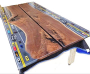 Rectangle Epoxy Resin Dining Table - Automotive Theme