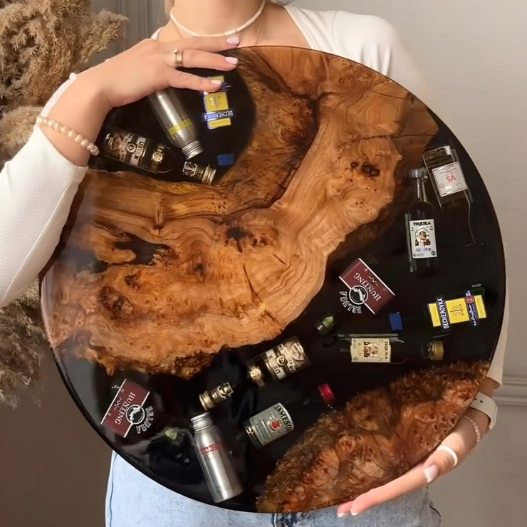 Round Epoxy Resin Coffee Table  - Spirits Theme