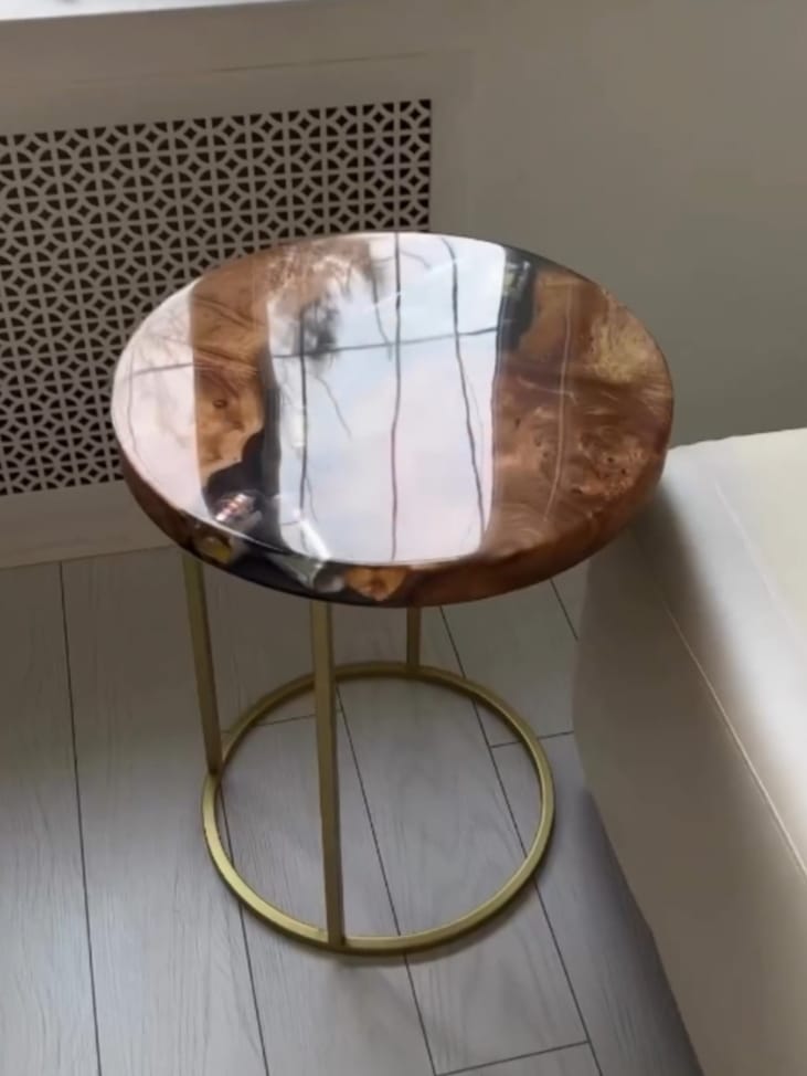 Round Epoxy Resin Coffee Table  - Spirits Theme