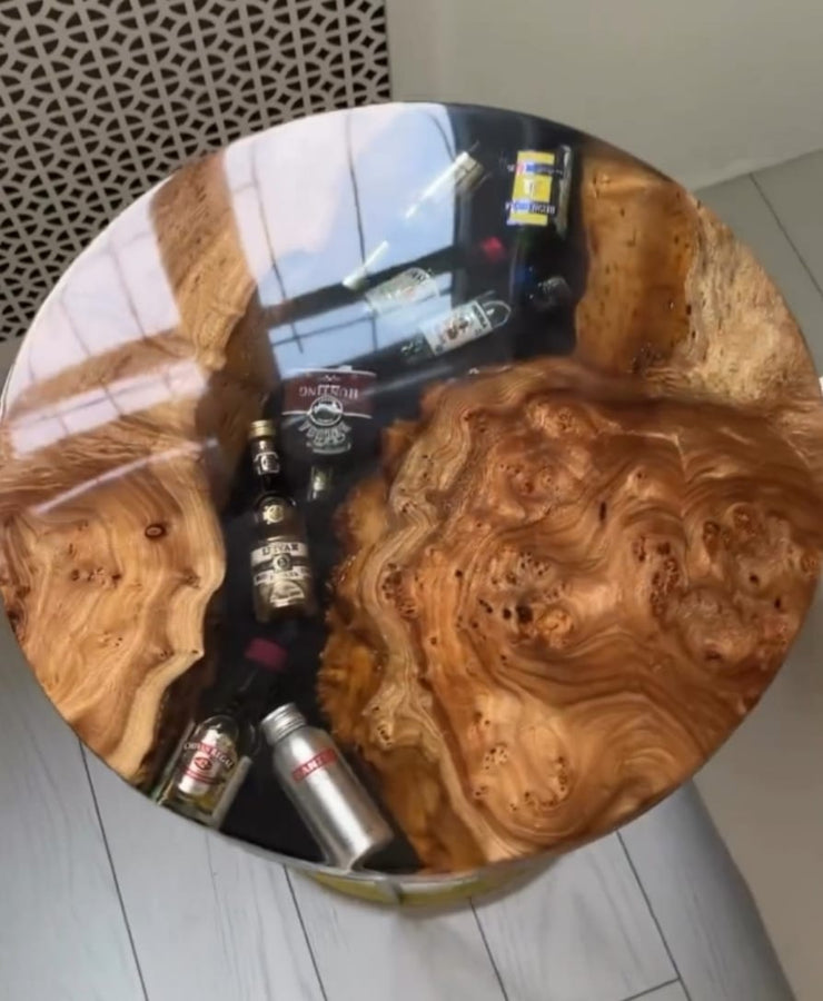 Round Epoxy Resin Coffee Table  - Spirits Theme